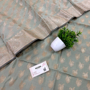 Mint Green Chirag Buti Satin Silk Banarasi Suit