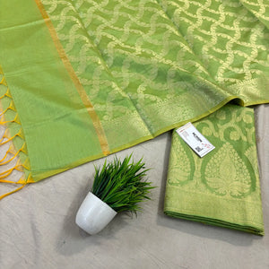 Pista Ikka Jaal Banarasi Silk Suit