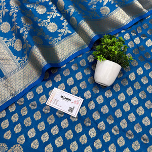 Firozi Gumbad Buti Katan Silk Banarasi Suit