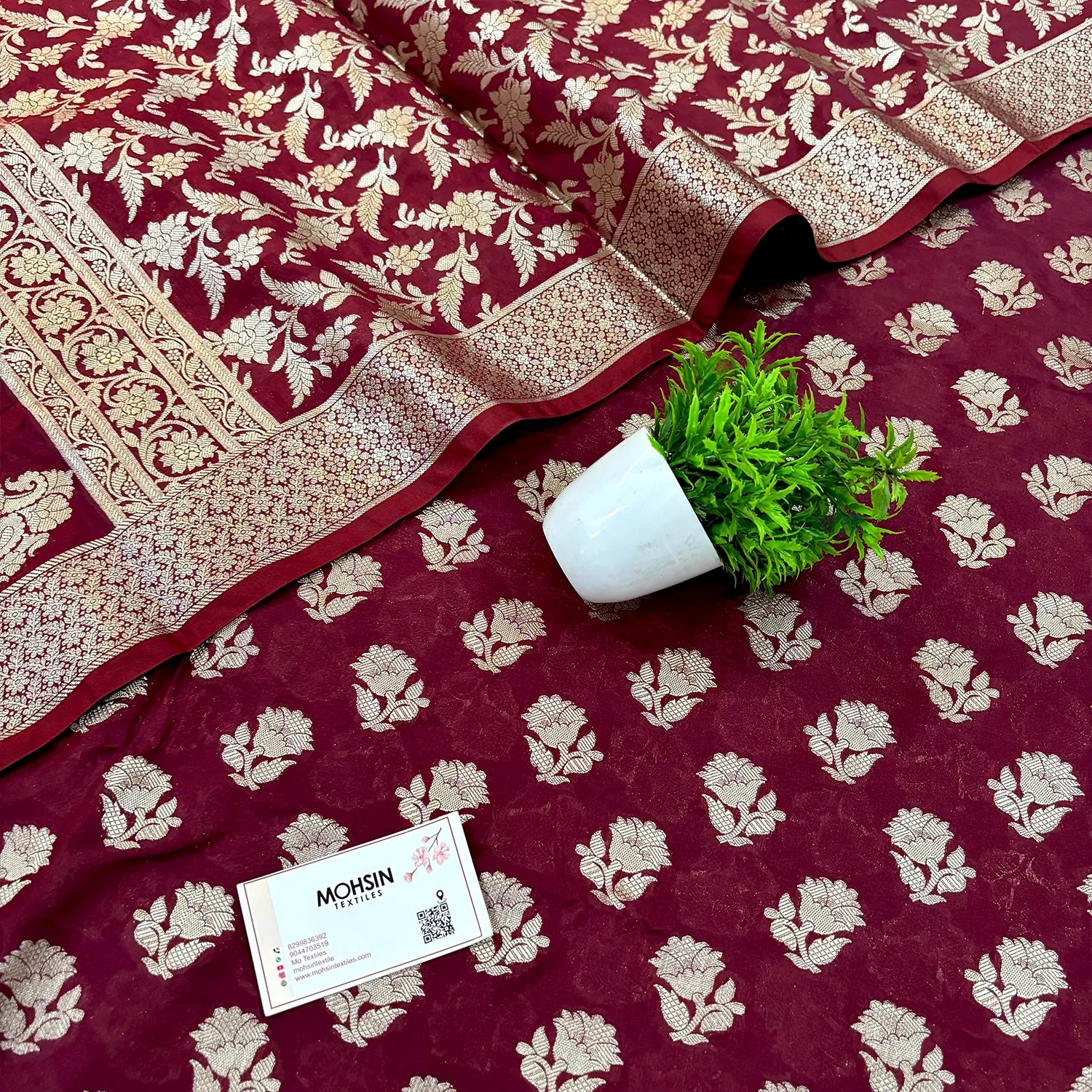 Maroon Shringar Katan Silk Banarasi Suit