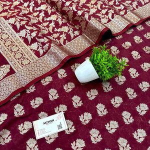Maroon Shringar Katan Silk Banarasi Suit