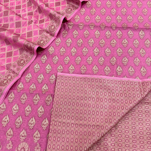 Pink Hukum Fire Cotton Silk Banarasi Suit