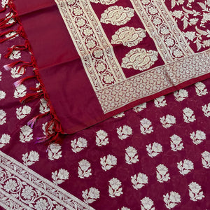 Maroon Shringar Katan Silk Banarasi Suit