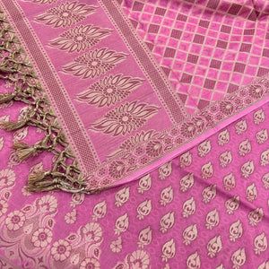 Pink Hukum Fire Cotton Silk Banarasi Suit