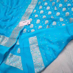 Firozi Handloom Pure Khaddi Georgette Banarasi Suit