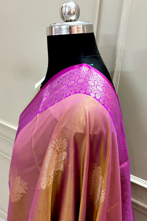 Mustard and Green Gulaboo Banarasi Silk Saree