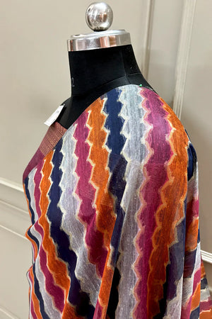 Pink Resham Zari Chanderi Silk Banarasi Saree