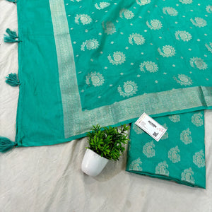 Sea Green Tilasmi Carry Katan Silk Banarasi Suit