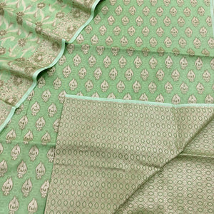 Pista Hukum Fire Cotton Silk Banarasi Suit