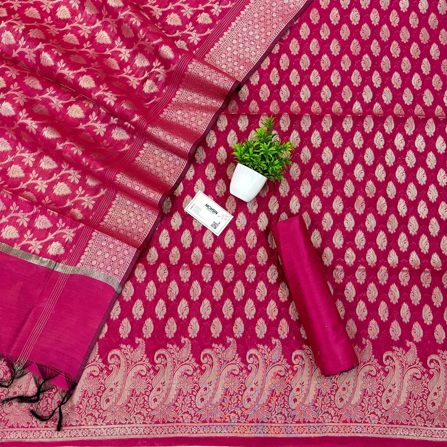 Pink Holika Banarasi Silk Suit