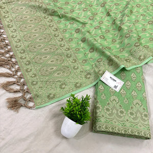Pista Hukum Fire Cotton Silk Banarasi Suit