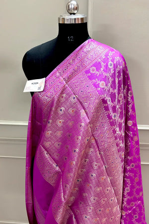 Magenta Zari Banarasi Silk Saree