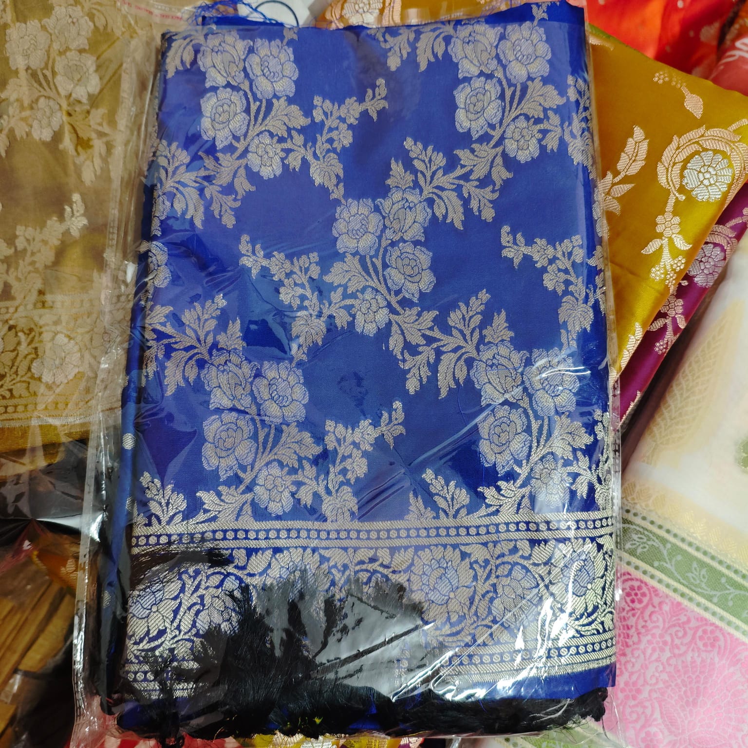 Royal Blue Zari Katan Silk Banarasi Suit