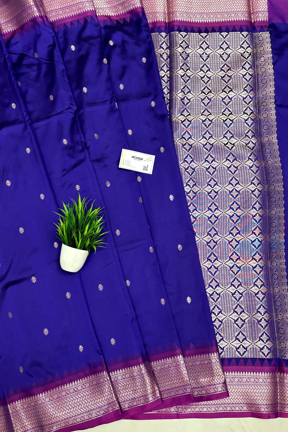 Auda Semi Katan Silk Banarasi Saree