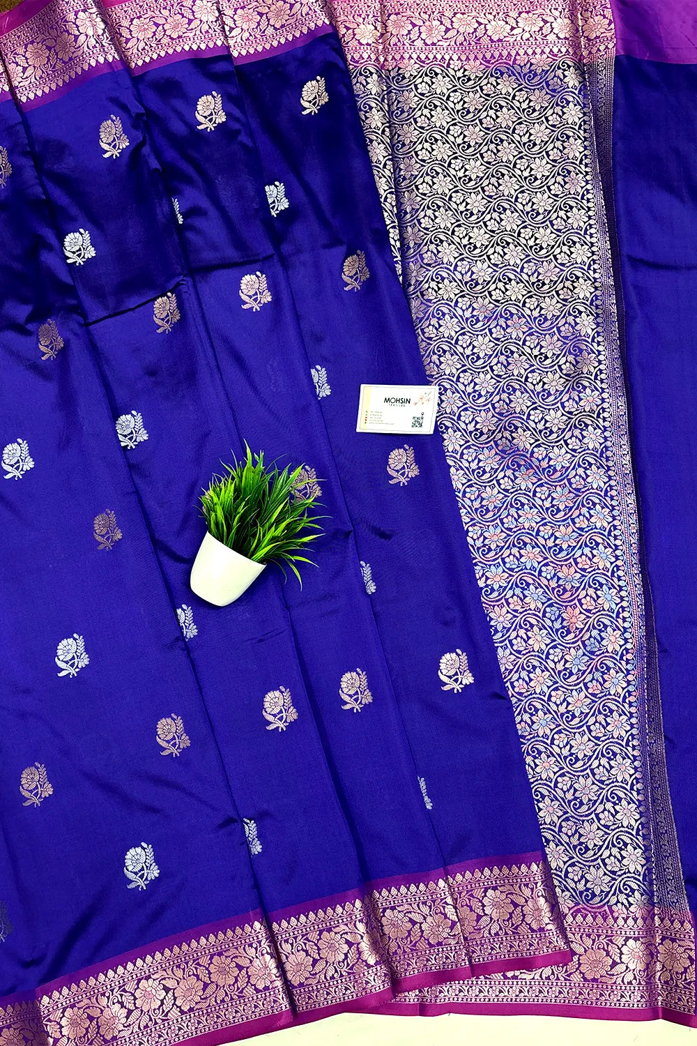 Auda Semi Katan Silk Banarasi Saree