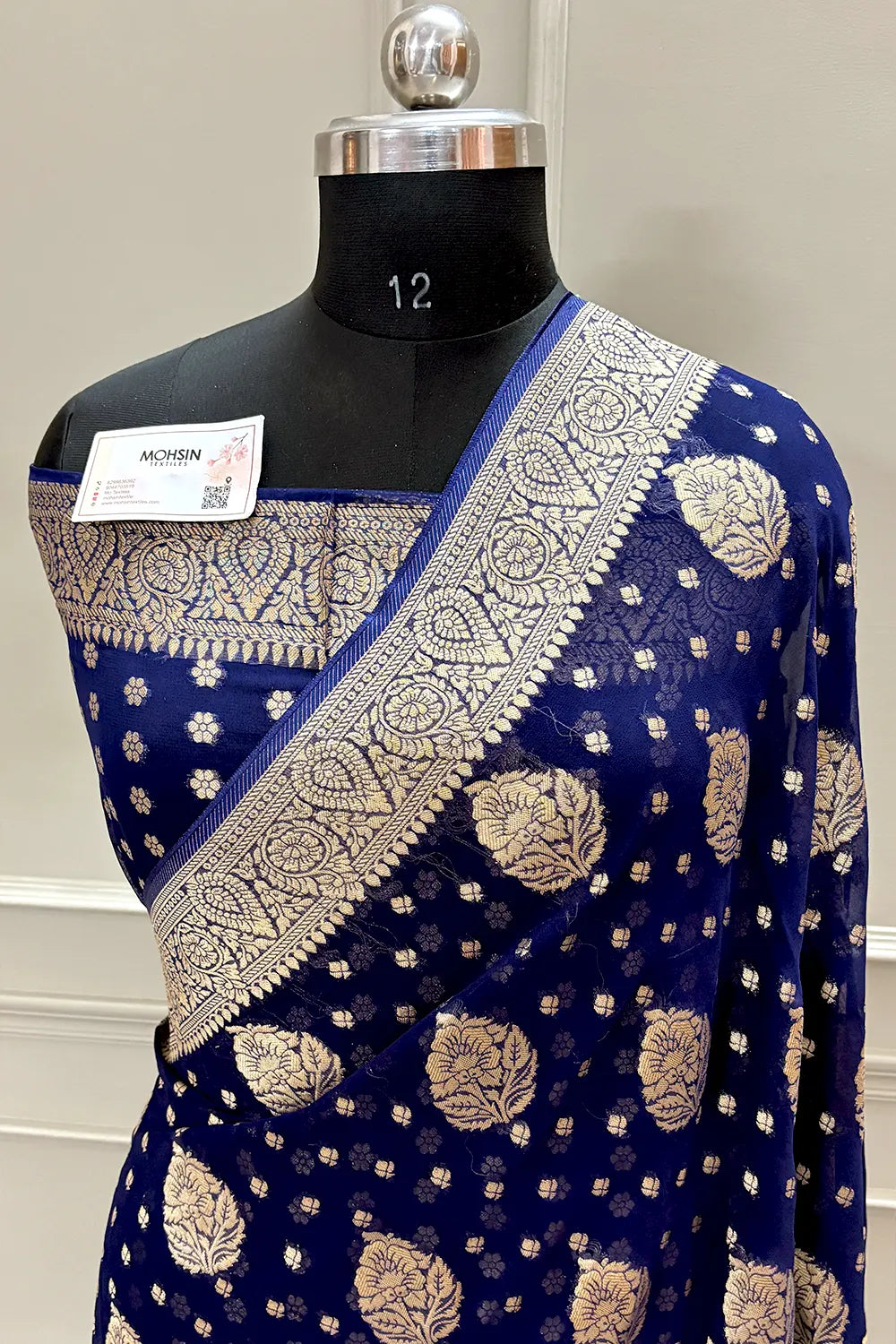 Auda Zari Georgette Silk Banarasi Saree