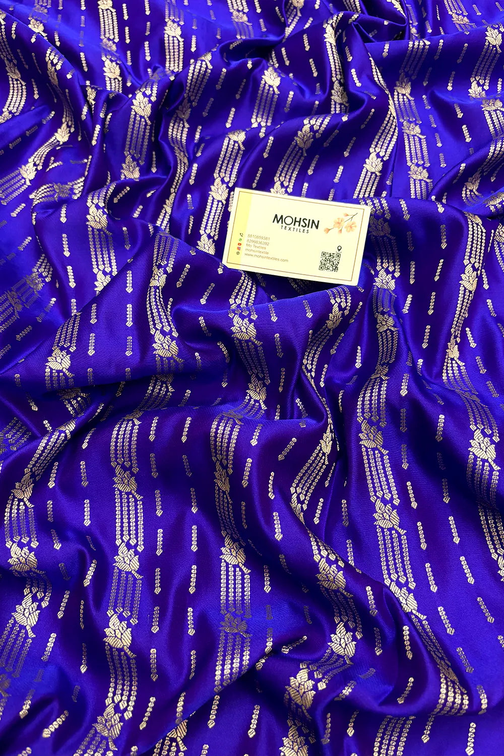 Auda Zari Katan Mashru Silk Banarasi Saree