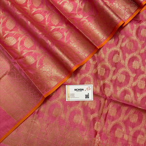 Baby Pink Persian Jaal Banarasi Silk Suit
