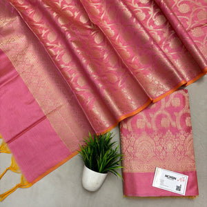 Baby Pink Persian Jaal Banarasi Silk Suit