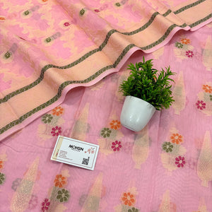 Baby Pink Resham Banarasi Silk Suit