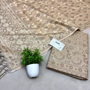 Beige Angoori Kalli Cotton Silk Banarasi Suit