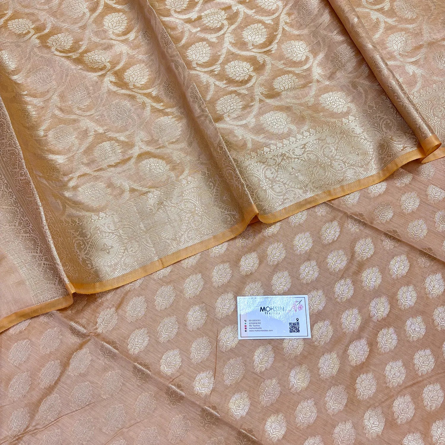 Beige Persian Buti Banarasi Silk Suit