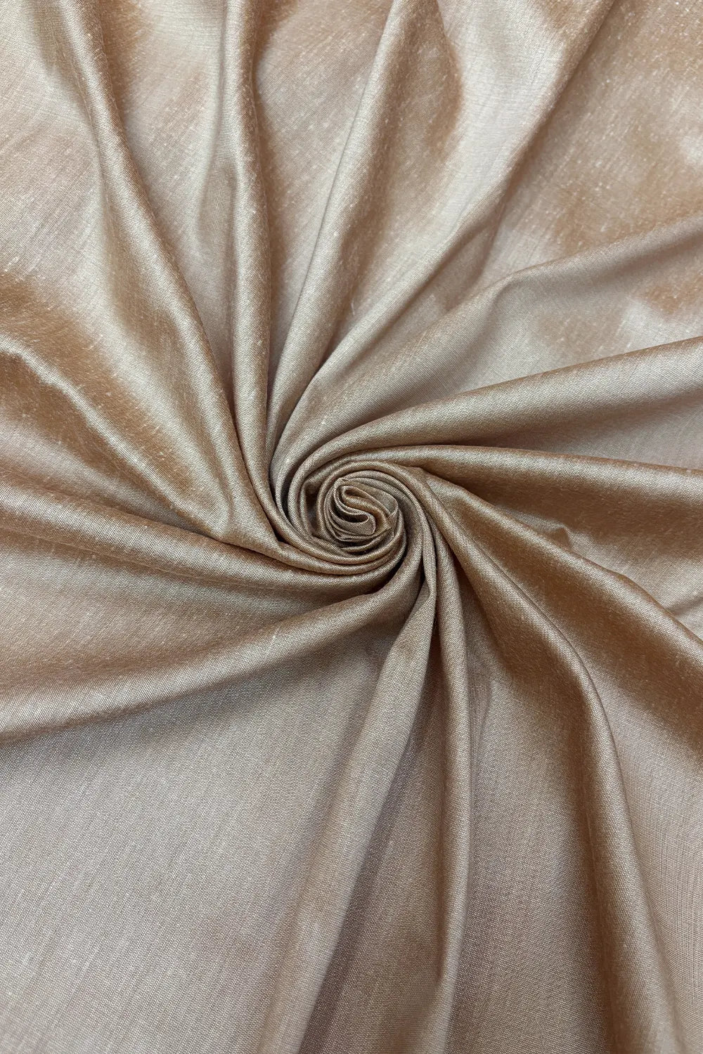 Beige Plain Cotton Silk Banarasi Fabric