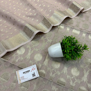 Beige Resham Banarasi Silk Suit