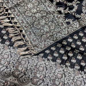 Black Angoori Buti Cotton Silk Banarasi Suit
