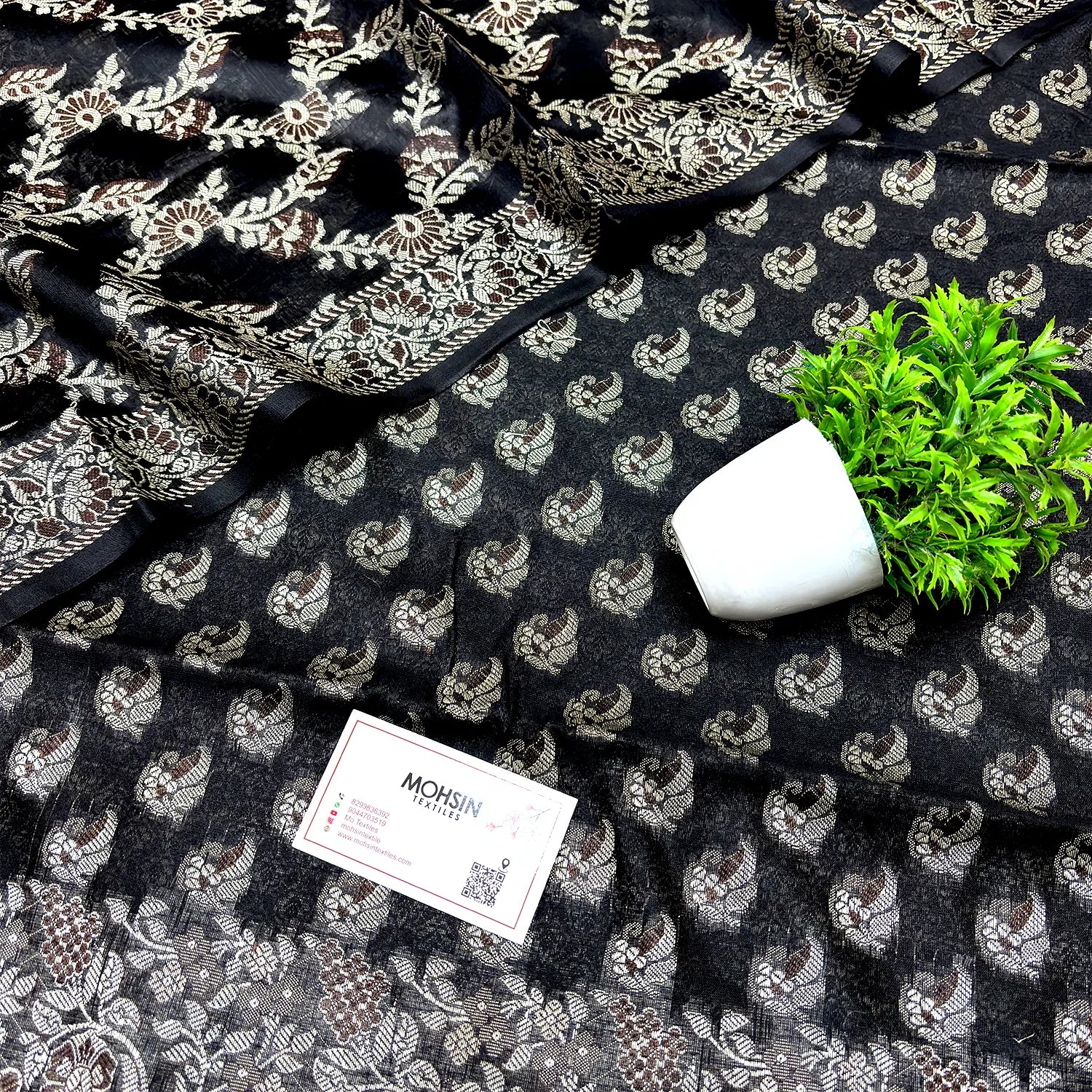 Black Angoori Kalli Cotton Silk Banarasi Suit