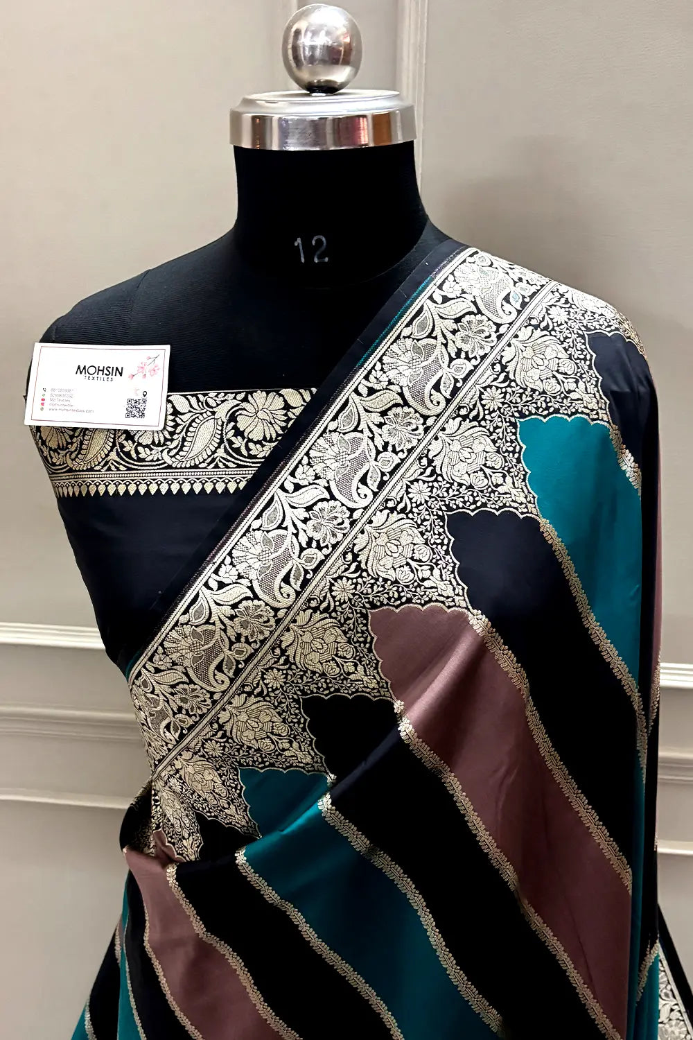 Black Rangkaat Katan Silk Banarasi Saree