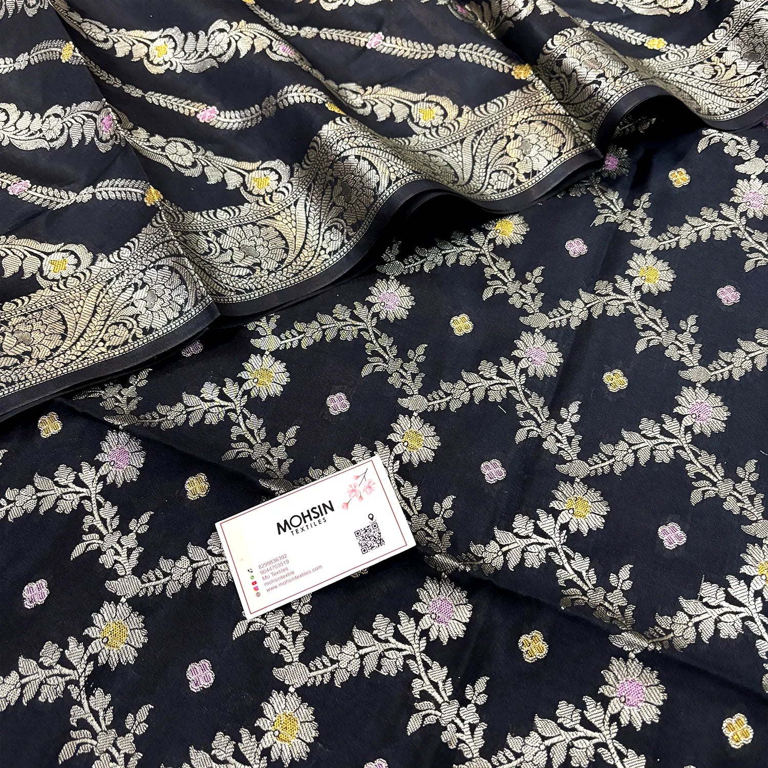 Black Resham Banarasi Silk Suit