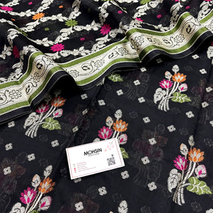 Black Resham Banarasi Silk Suit