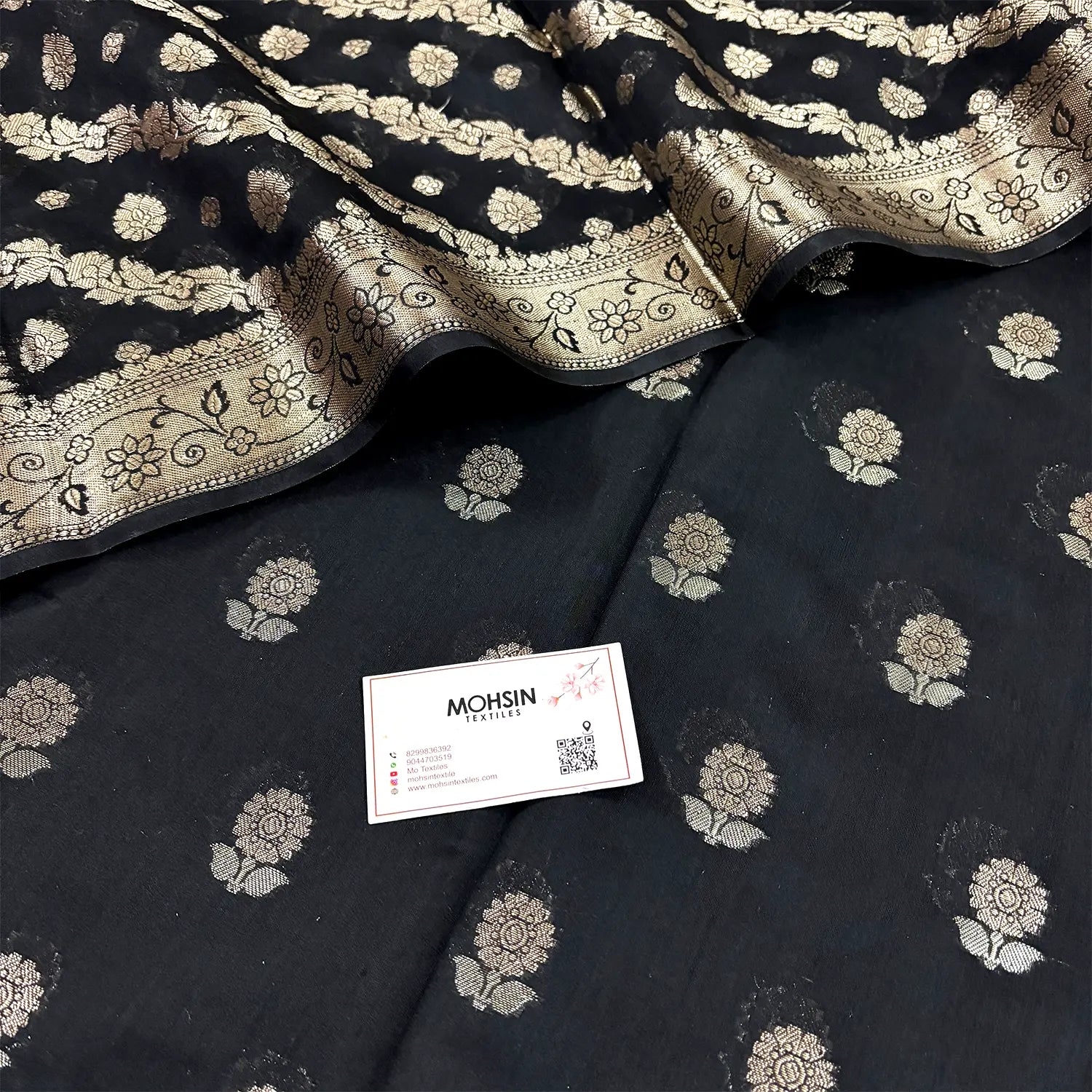 Black Resham Banarasi Silk Suit
