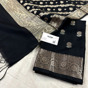 Black Resham Banarasi Silk Suit