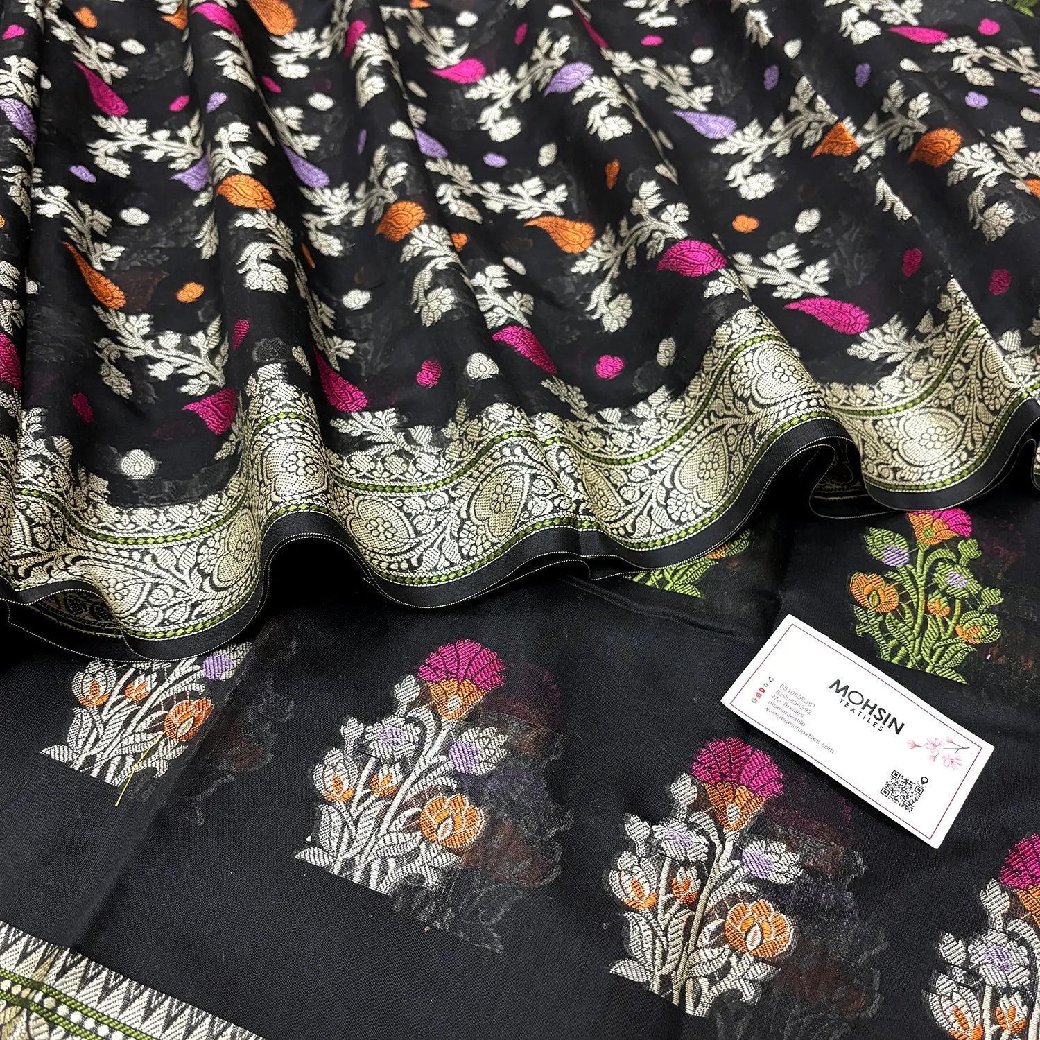 Black Resham Banarasi Silk Suit