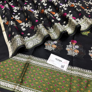 Black Resham Banarasi Silk Suit