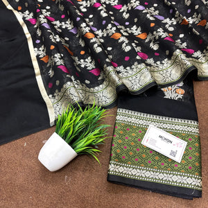 Black Resham Banarasi Silk Suit