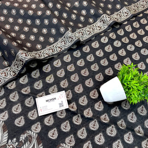 Black Surahi Buti Cotton Silk Banarasi Suit
