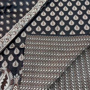 Black Surahi Buti Cotton Silk Banarasi Suit