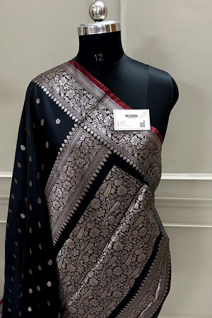 Black Zari Banarasi Silk Saree
