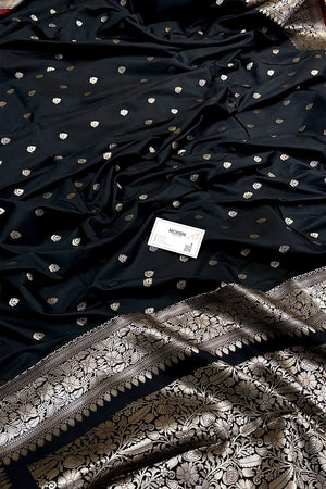 Black Zari Banarasi Silk Saree