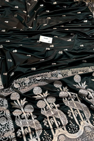 Black Zari Katan Silk Banarasi Saree