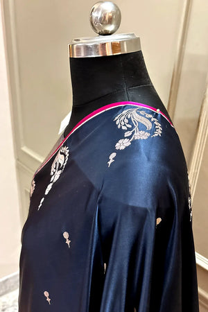 Black Zari Katan Silk Banarasi Saree