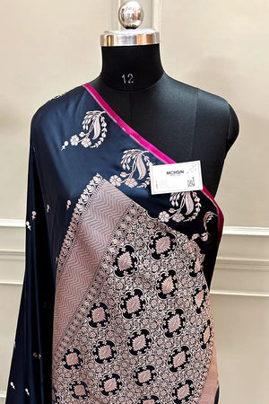 Black Zari Katan Silk Banarasi Saree