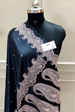 Black Zari Katan Silk Banarasi Saree