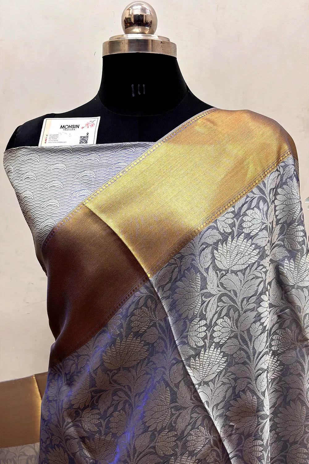 Blue Tissue Silk Banarasi Saree