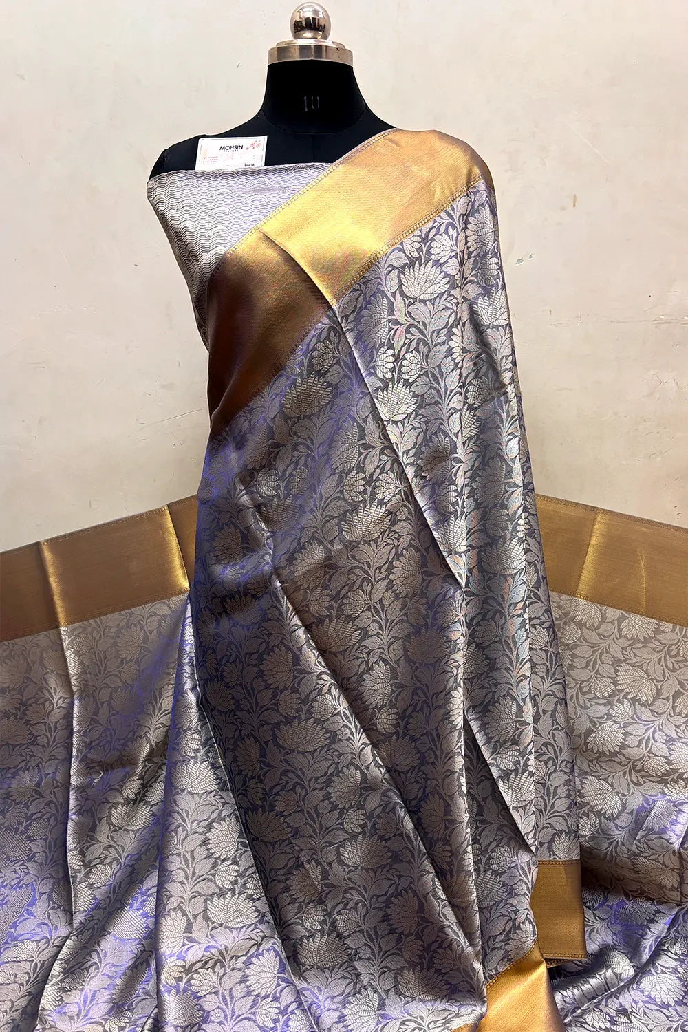 Blue Tissue Silk Banarasi Saree