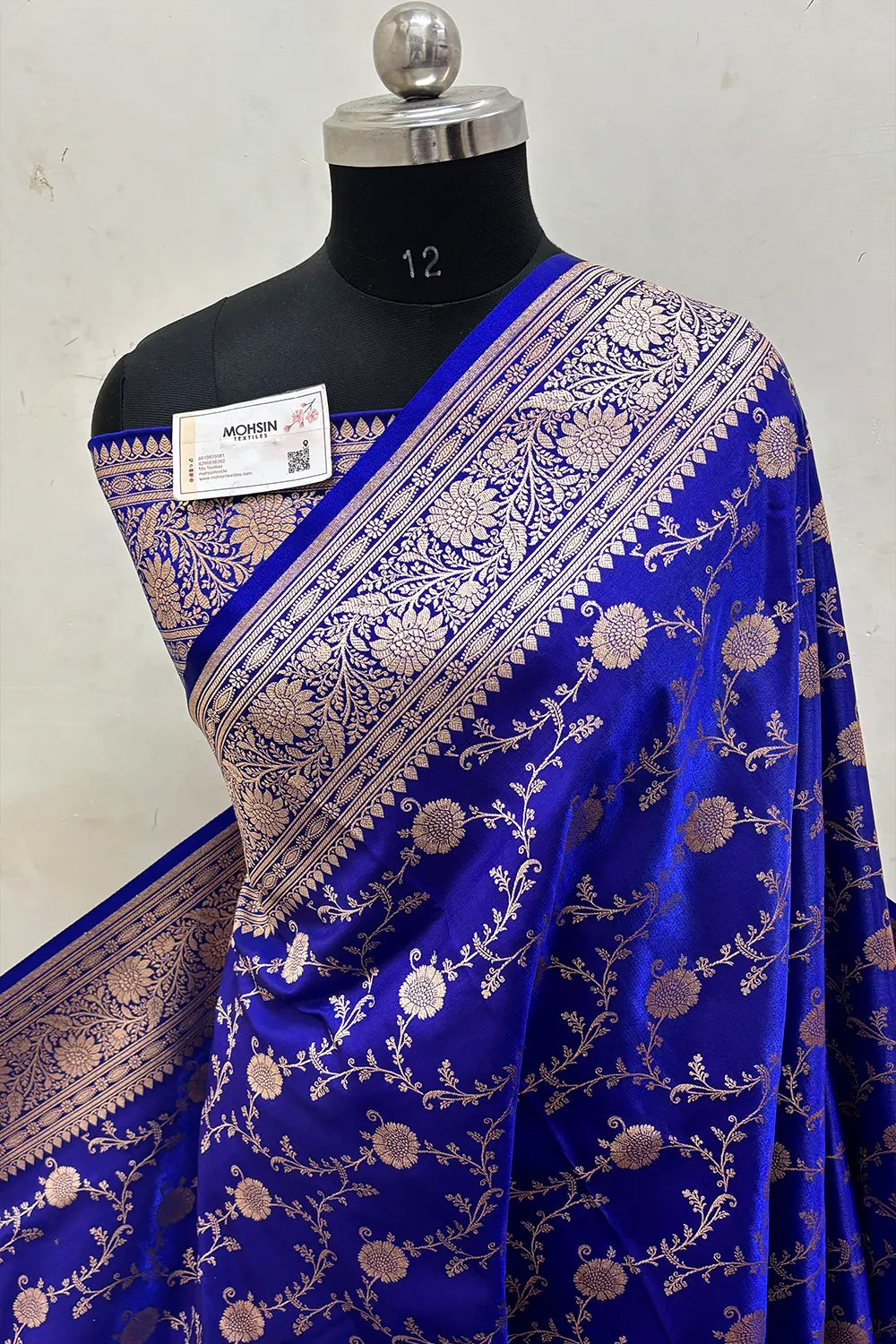 Blue Zari Katan Silk Banarasi Saree