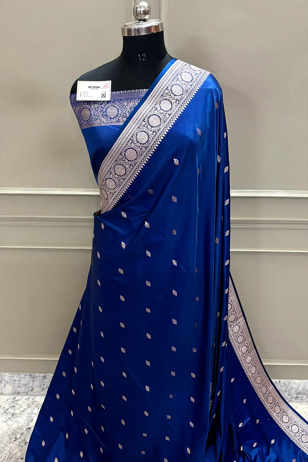 Blue Zari Katan Silk Banarasi Saree